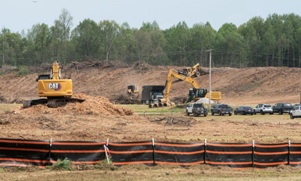 Site work underway at Nscale’s Monarch Compute Campus in Mason County, West Virginia, photographed April 18, 2026.