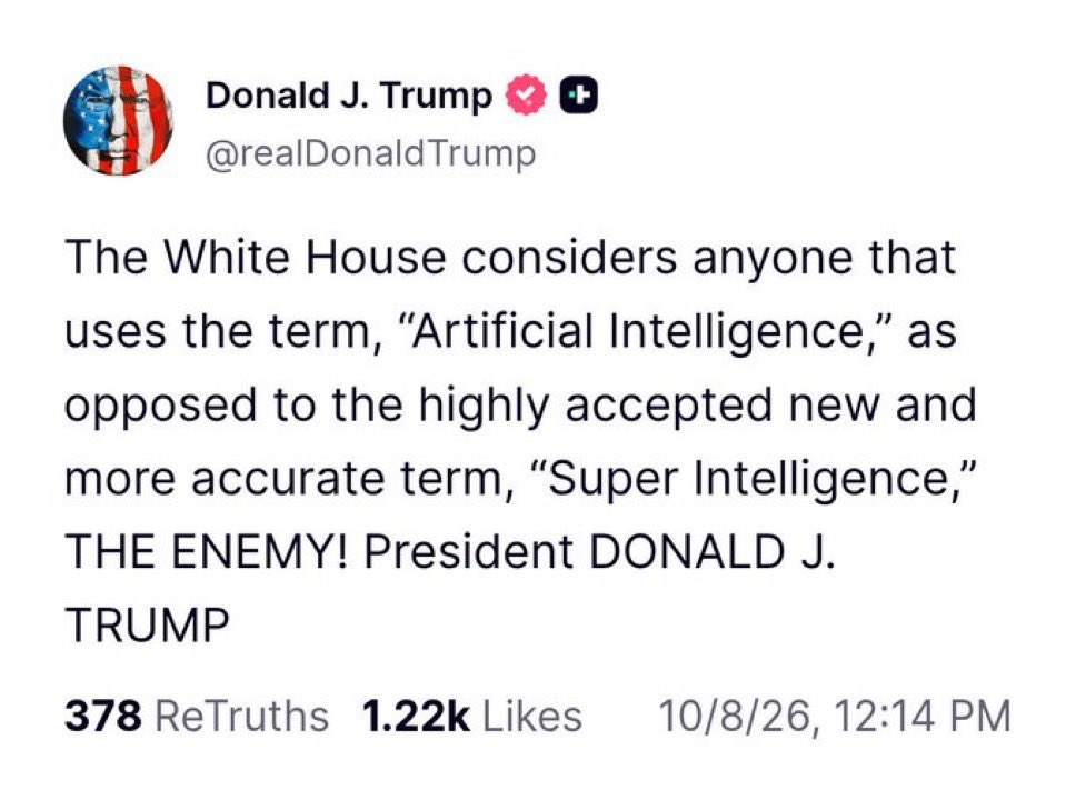 President Trump’s post on Thursday.