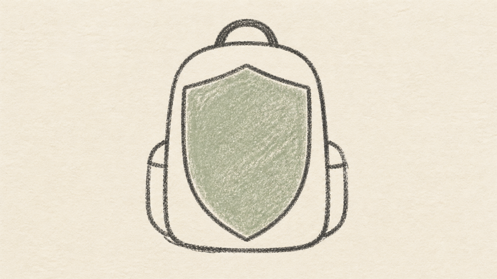 Illustration by Onset News: A school backpack whose padded front panel forms a protective shield, representing learning inside stronger teen safeguards.