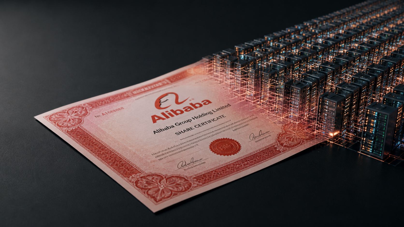 Illustration by Onset News: cover image for Alibaba is selling $10 billion of new shares to pay for AI