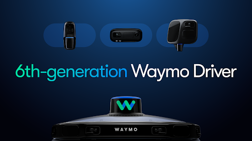 Waymo’s sixth-generation sensor modules above a robotaxi roofline