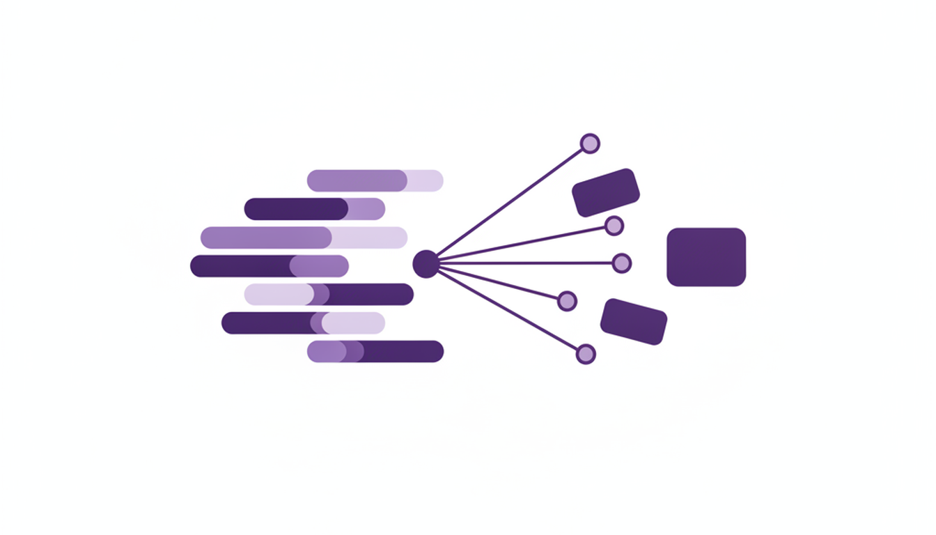 An illustration of many inputs being routed to multiple endpoints