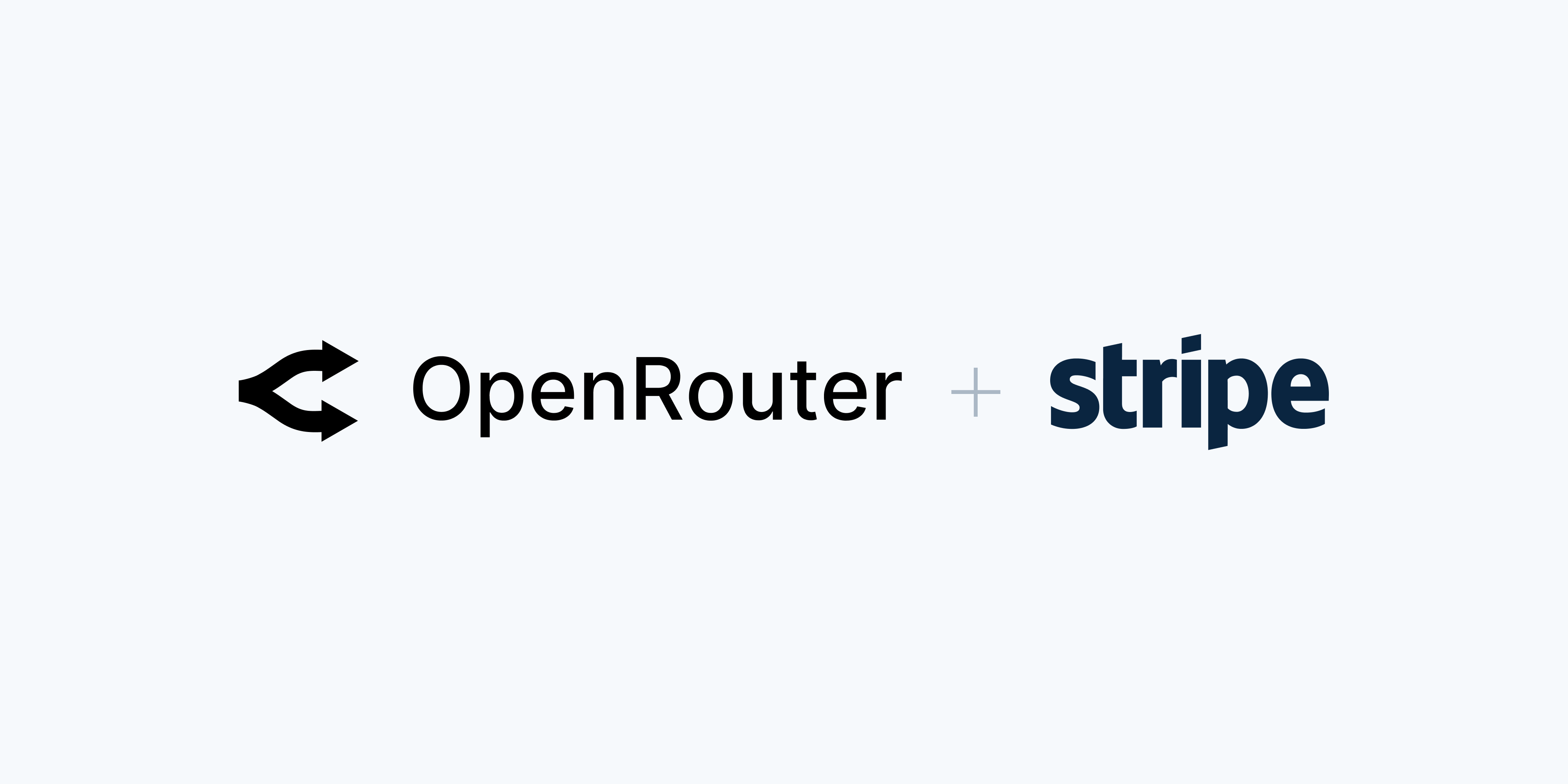 The OpenRouter and Stripe wordmarks