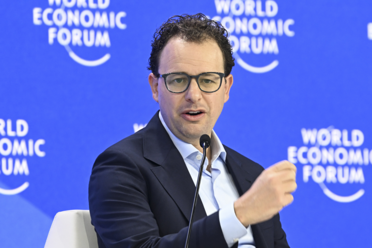Anthropic CEO Dario Amodei speaking at the World Economic Forum in Davos in January 2025.